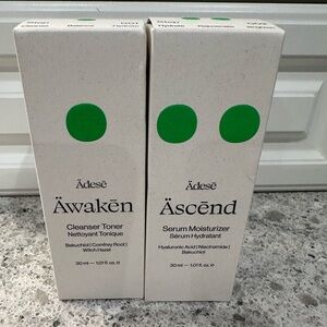 ÄDESĒ Äwakēn The Cleanser Toner & Äscēnd The Serum Moisturizer